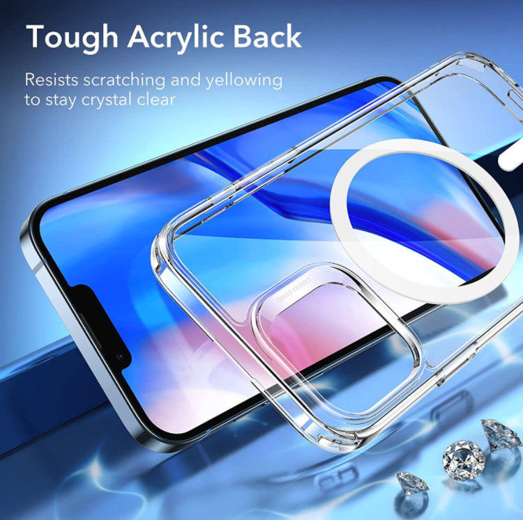 ESR Branded Clear MagSafe Shockproof Hybrid Hardshell Phone Case with HaloLock Feature- for Apple iPhones/14 Series - Super Savings Technologies Co.,LTD ESR Branded Clear MagSafe Shockproof Hybrid Hardshell Phone Case with HaloLock Feature- for Apple iPhones/14 Series - Super Savings Technologies Co.,LTD